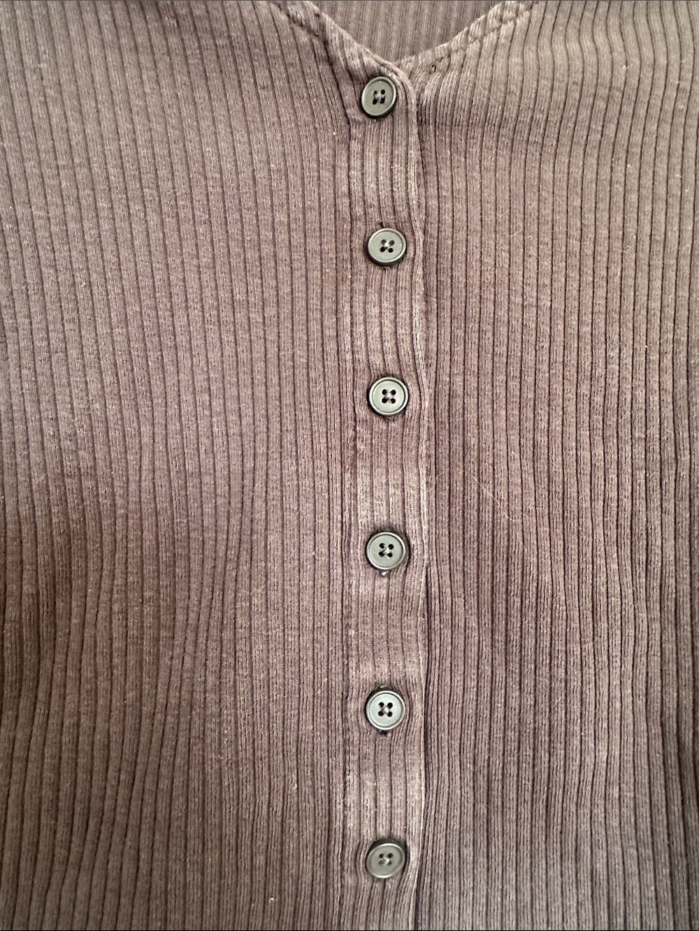 Levi's Black Ribbed Button-Up Long Sleeve Top - Picture 3 of 6